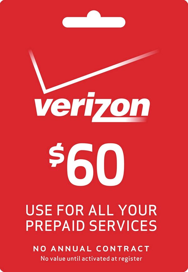 Verizon Prepaid – $60 Top Up Card